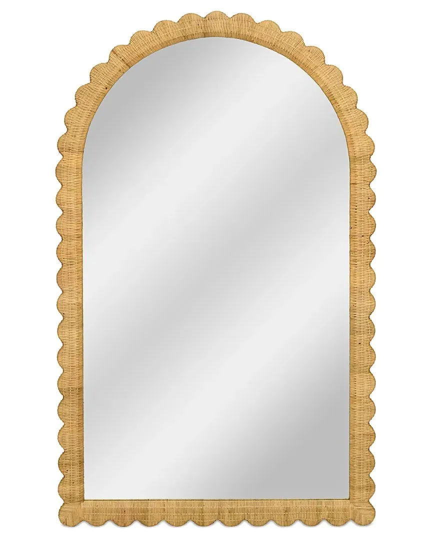 Bama Jumbo Arched Wall Mirror - Natural, Rattan image