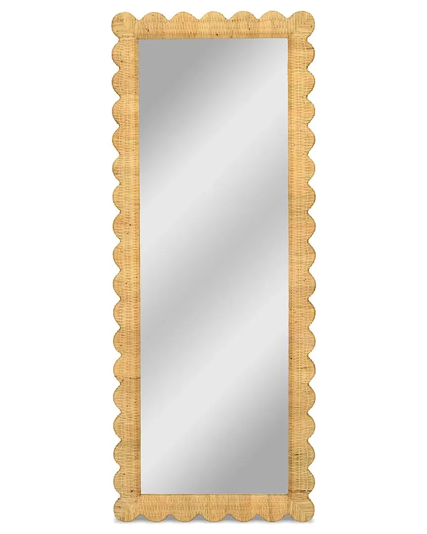 Bama Long Rattan Wall Mirror - Natural image