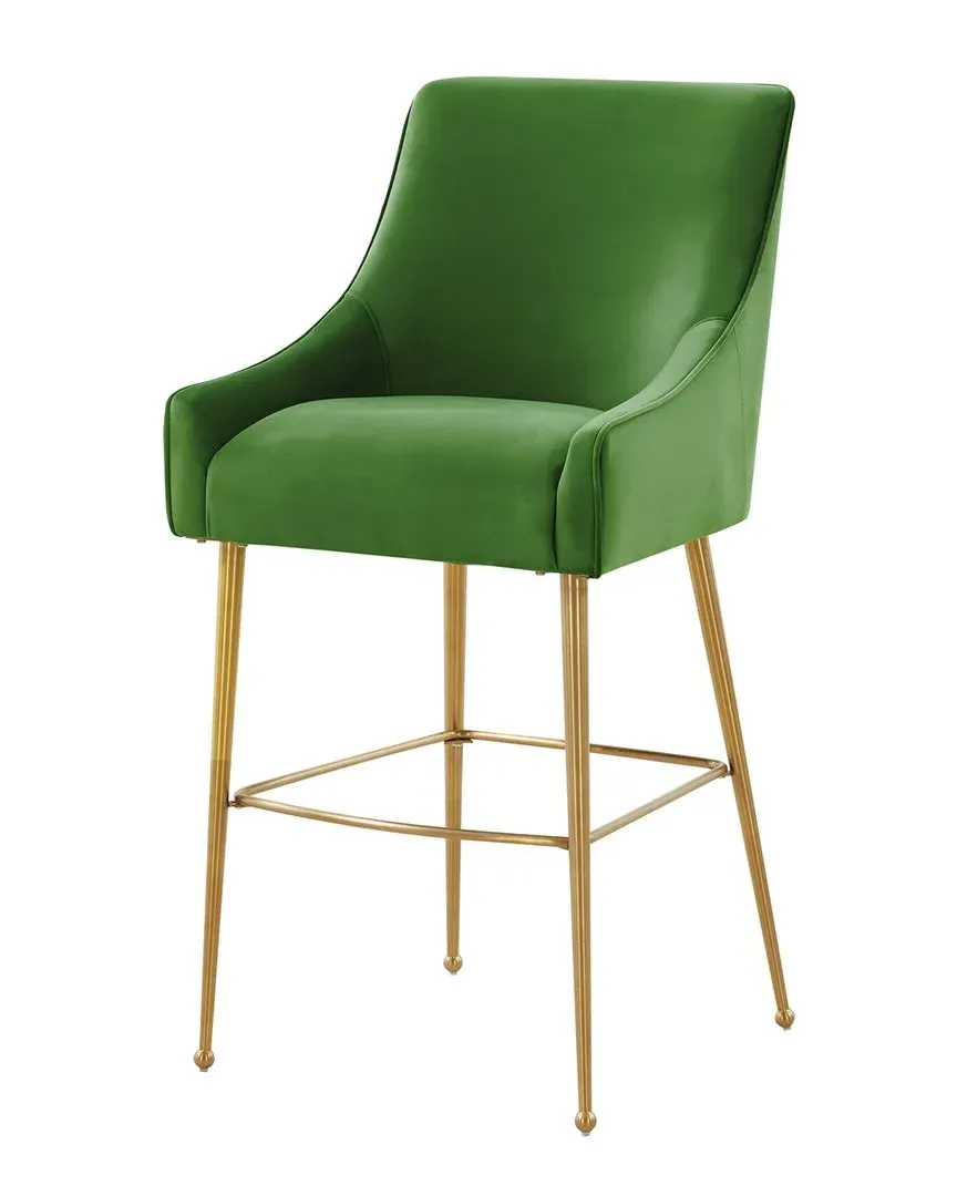 Beatrix Counter Stool - Green, Velvet image