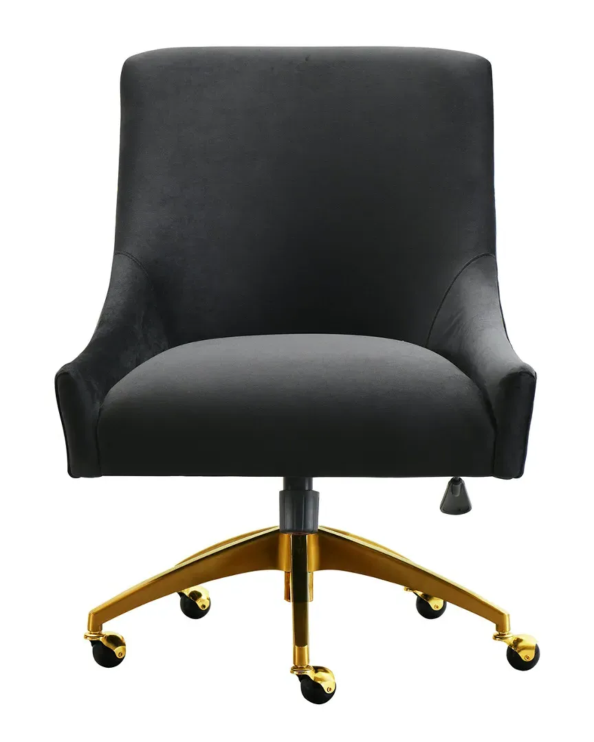 Beatrix Office Swivel Chair with Gas Lift - Black, Velvet image