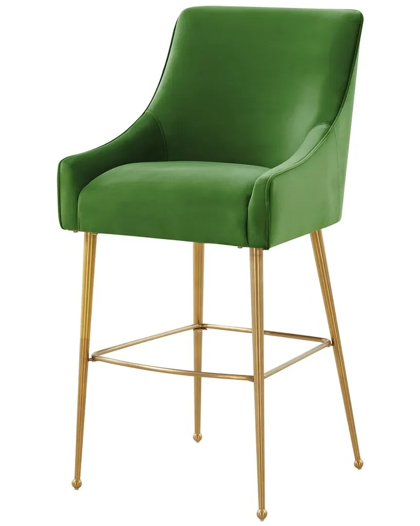Beatrix Velvet Bar Stool - Green image