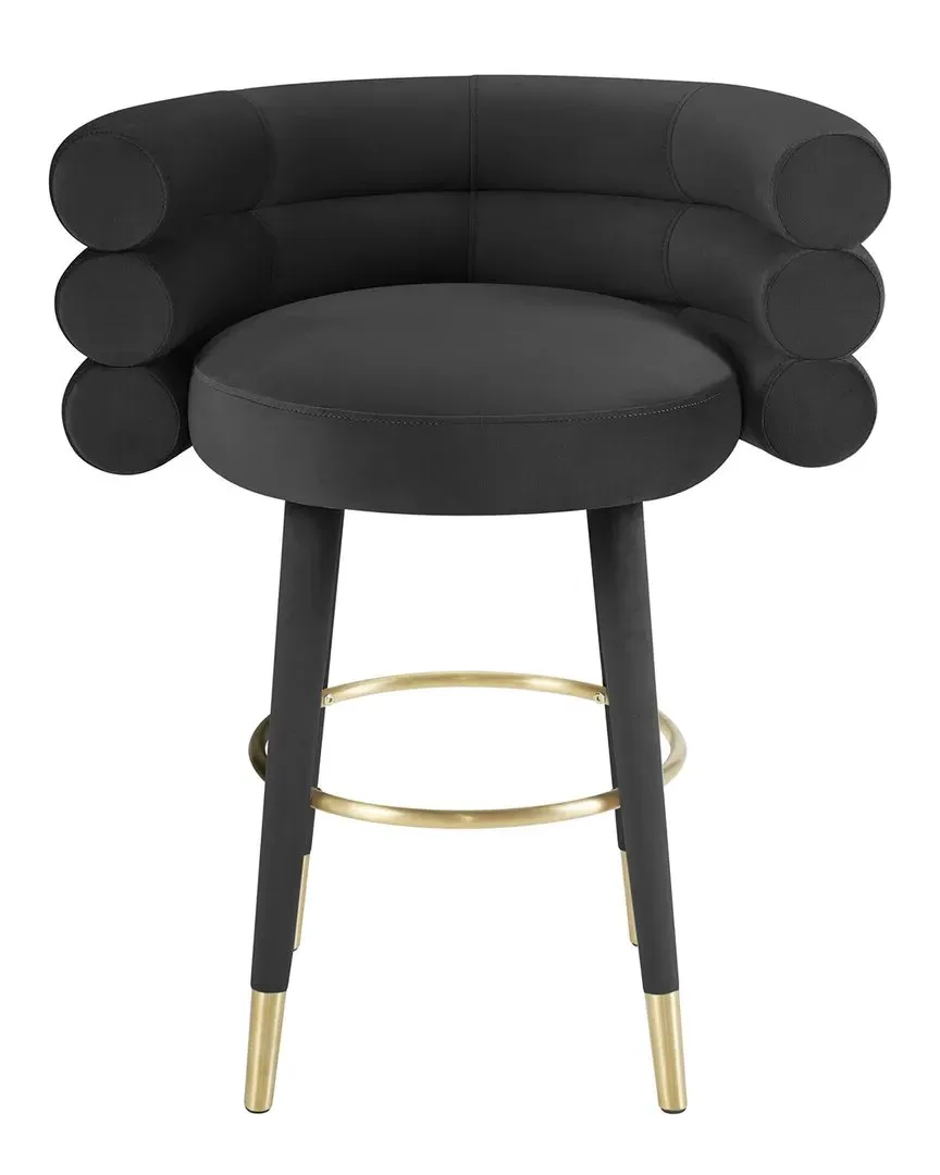 Betty Counter Stool - Black, Velvet image