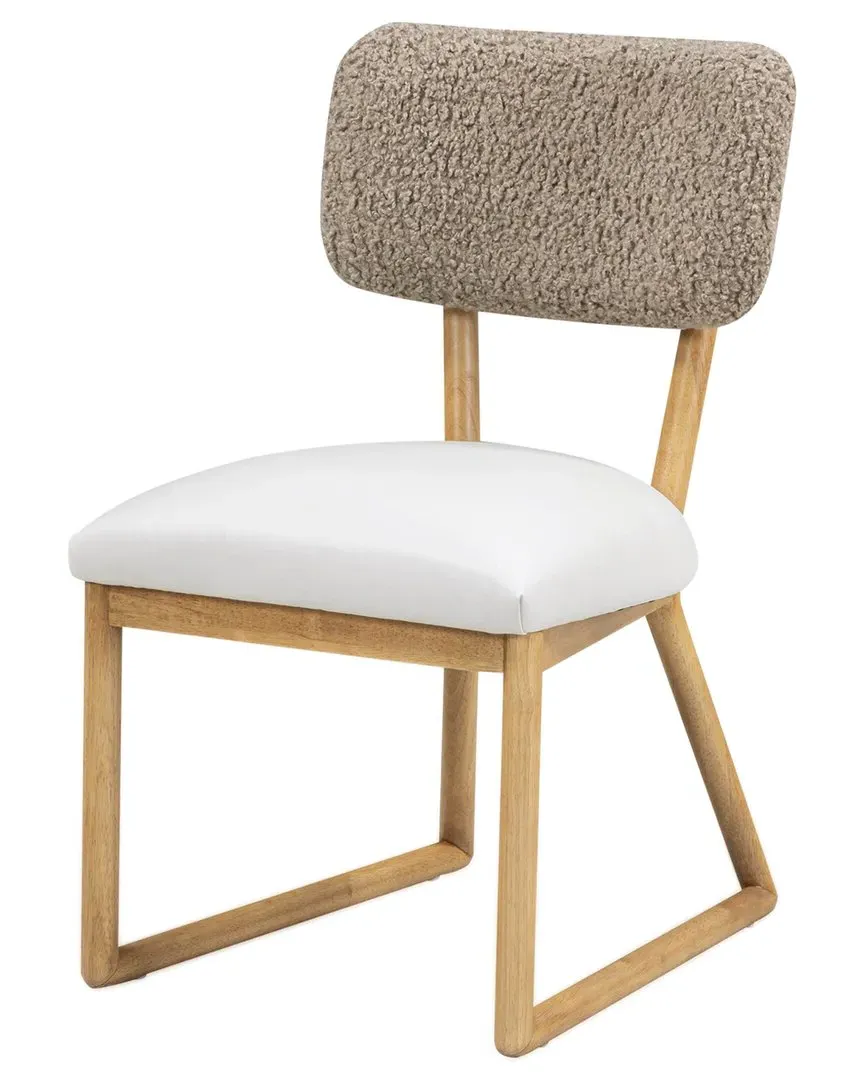 Bobbie Dining Chair - Grey, Vegan Shearling