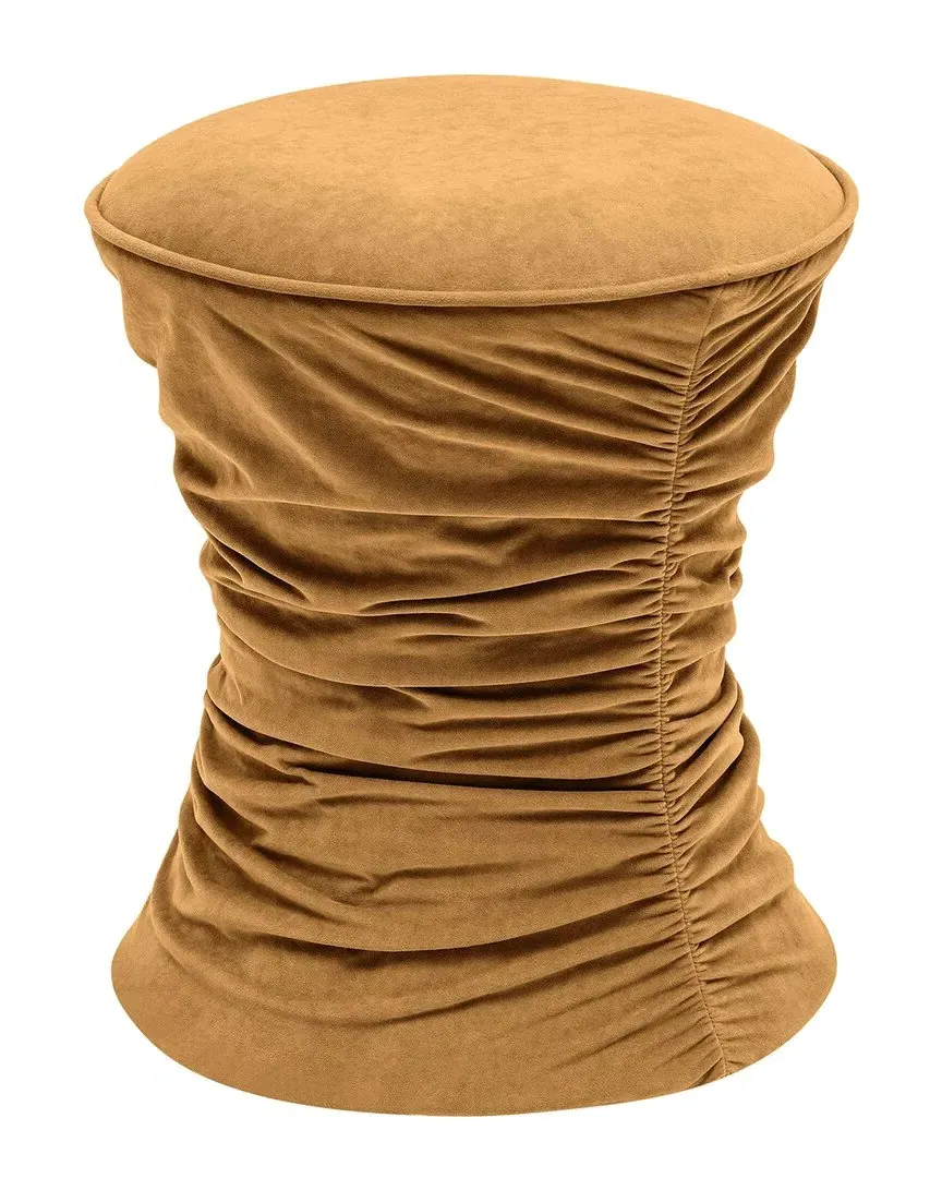 Bounce Ruched Adjustable Ottoman - Terracotta, Velvet