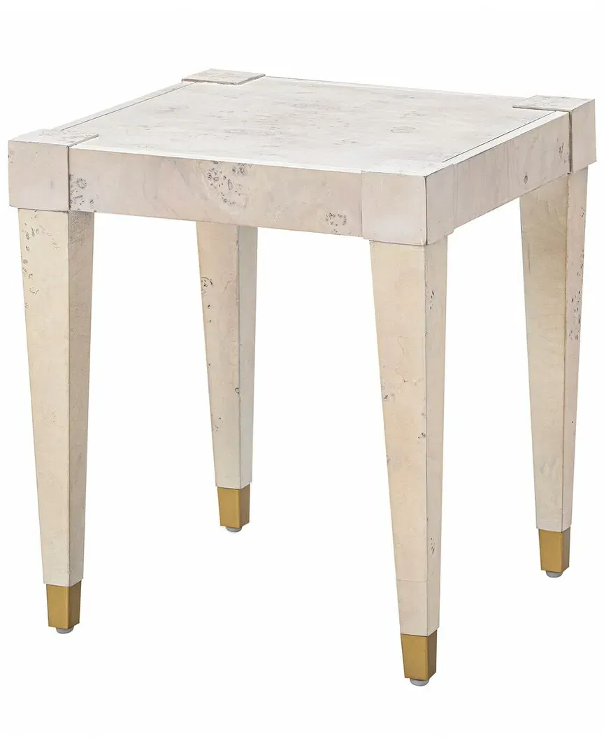 Brandyss Burl End Table - White, Acacia