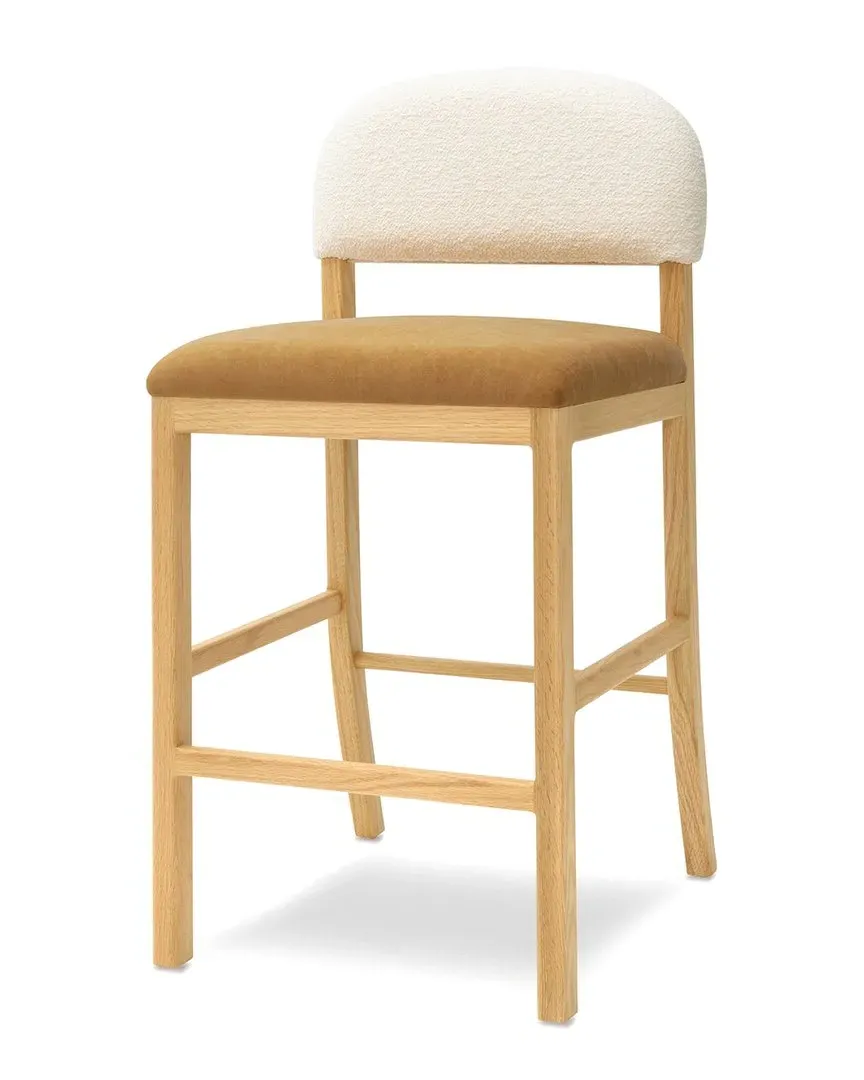 Calla Performance Velvet Counter Stool - Cognac image