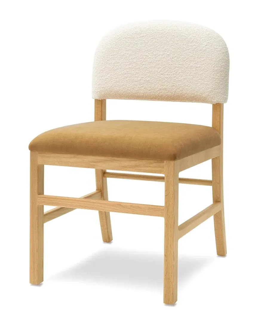 Calla Performance Velvet Dining Chair - Cognac, Oak image