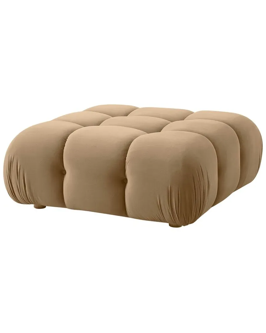 Calliope Performance Velvet Ottoman - Cafe Au Lait image