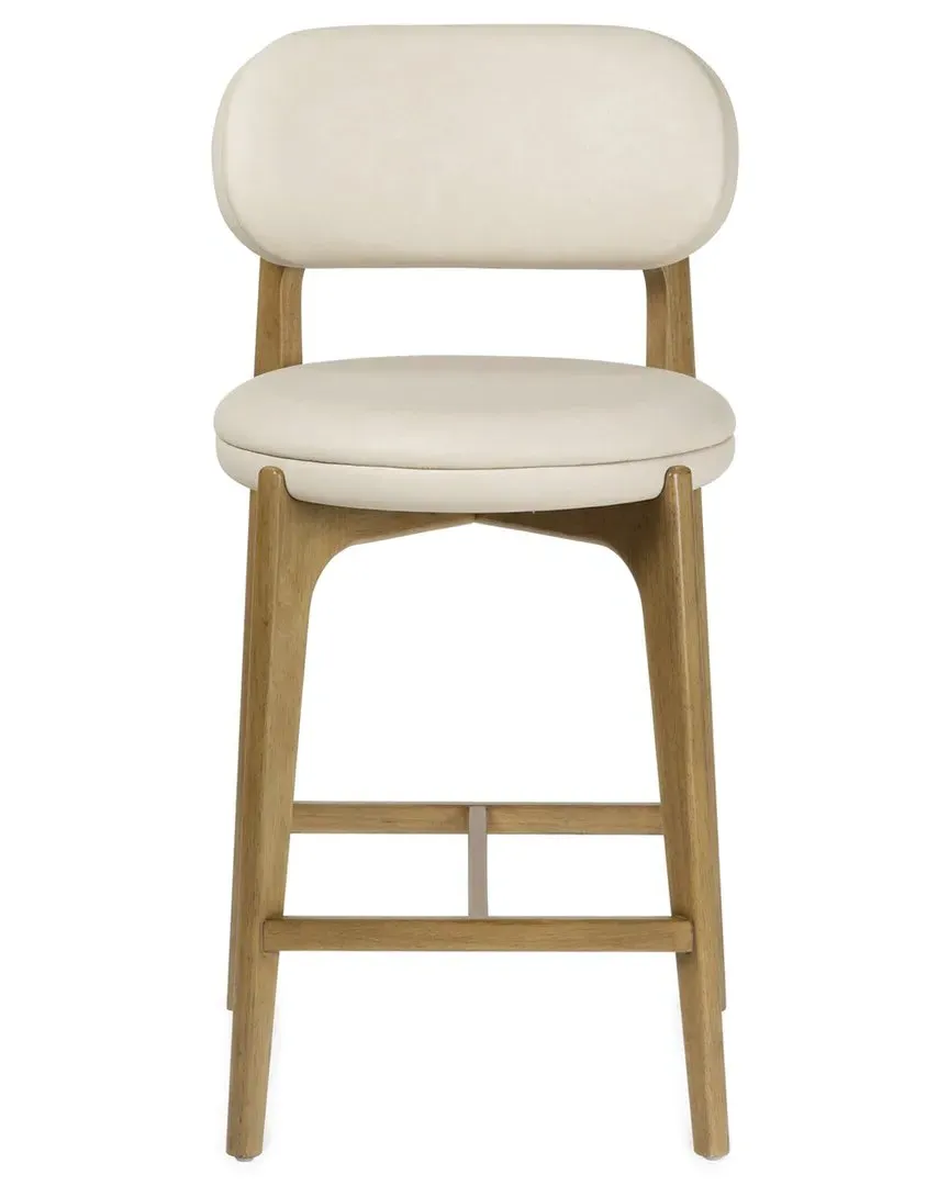 Carnation Counter Stool - Cream, Vegan Leather