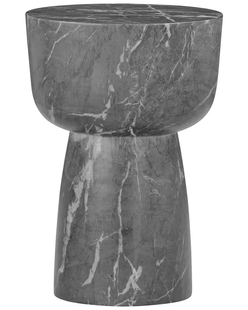 Charra Indoor/Outdoor Side Table - Black, Concrete image