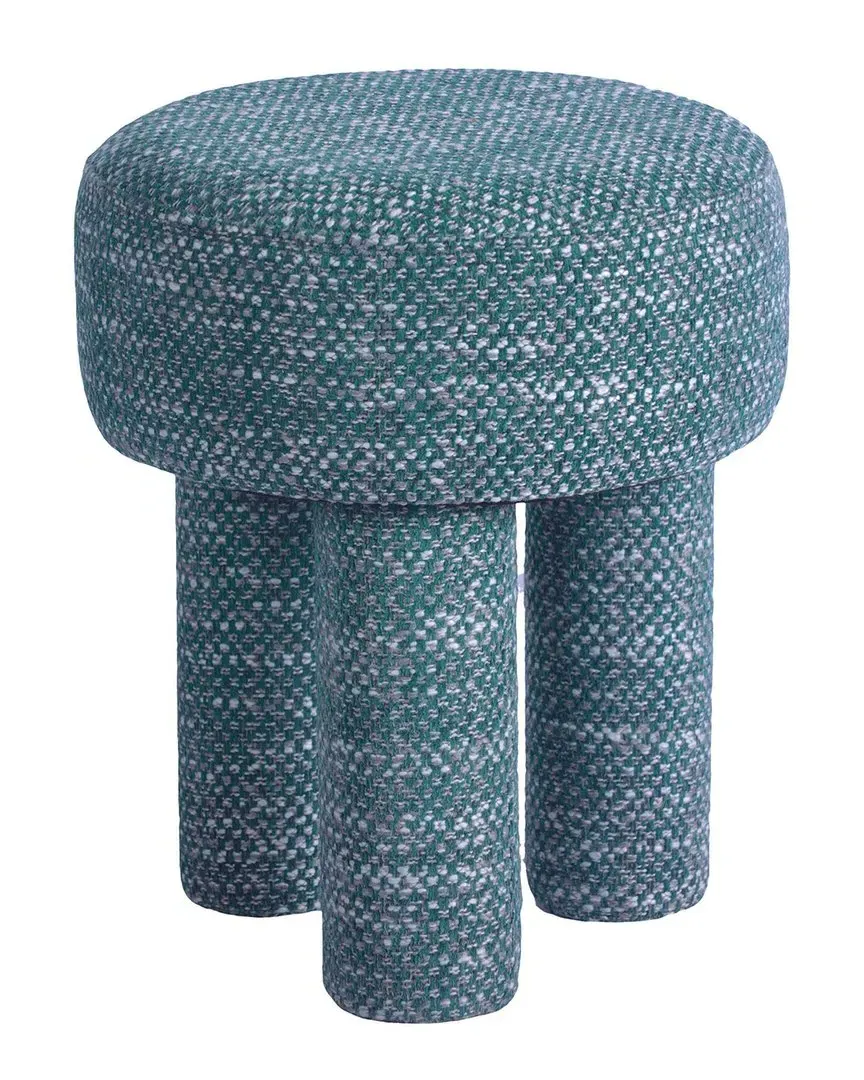 Claire Knubby Stool - Green, Chenille