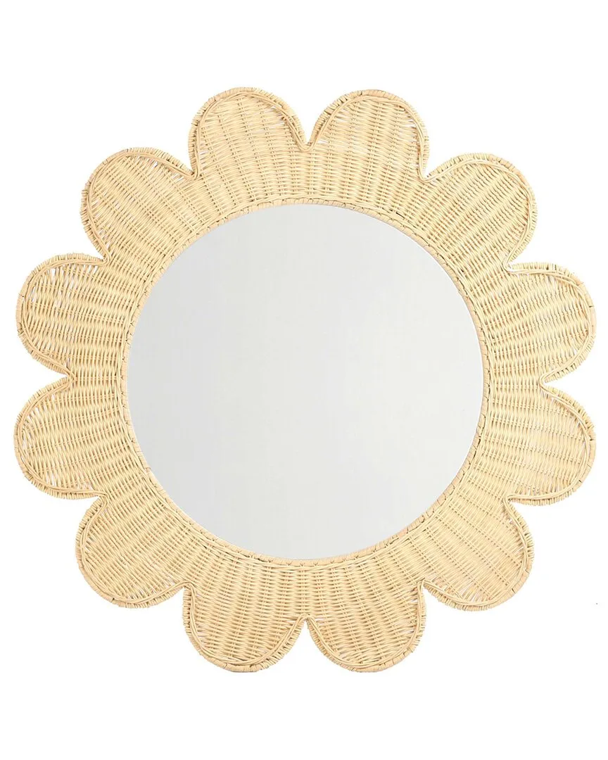 Coralie Round Mirror - Natural, Rattan