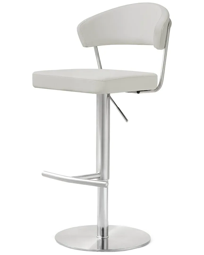Cosmo Adjustable Bar Stool - Grey, Vegan Leather image