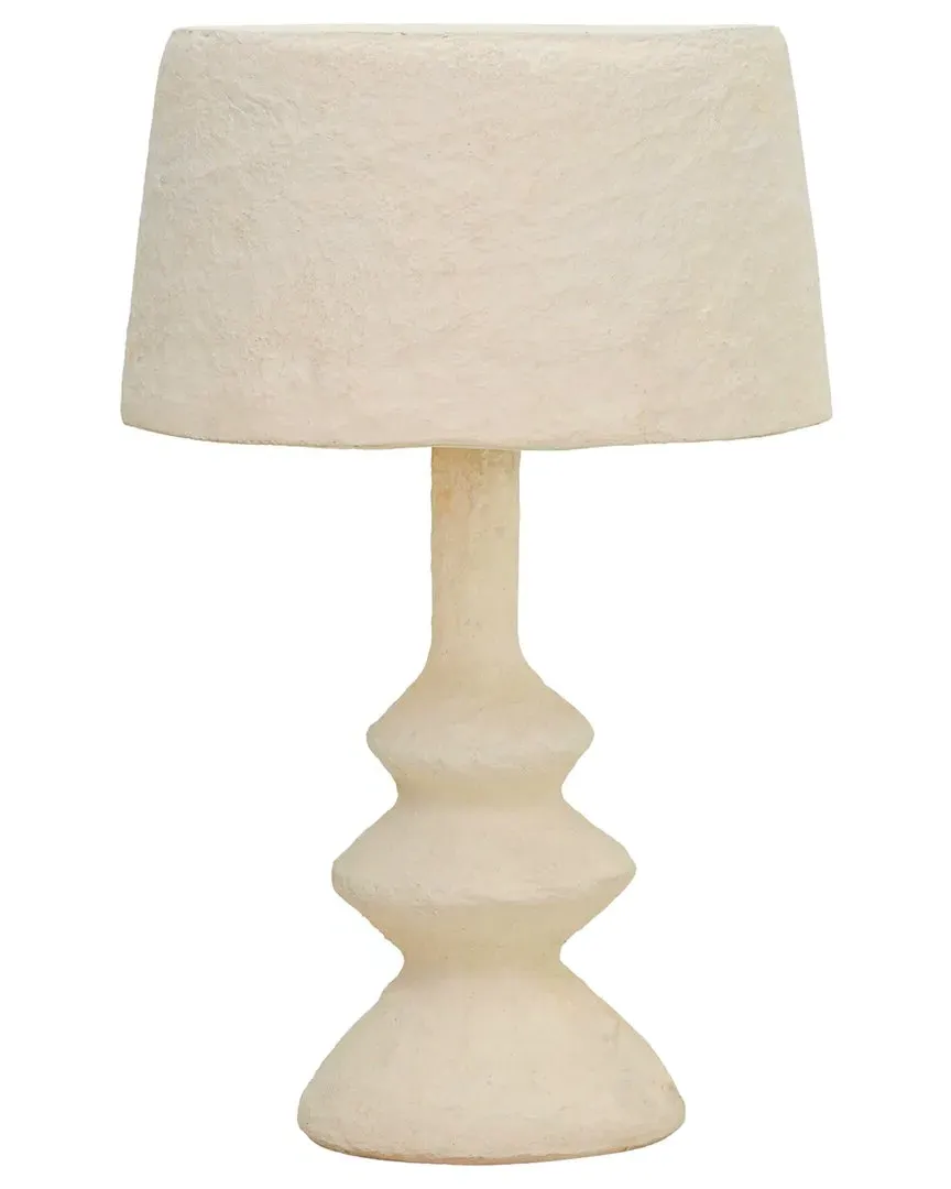 Cotton Mache Table Lamp - Cream image