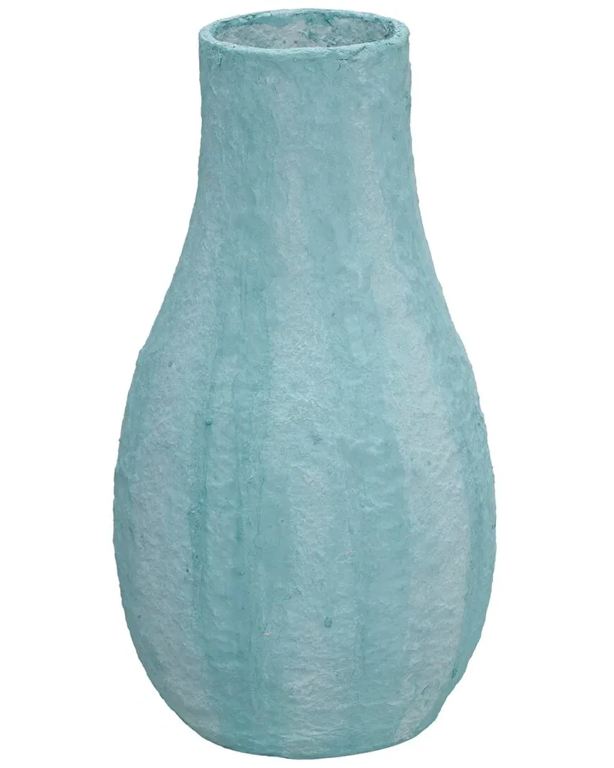 Cotton Mache Vase - Blue image