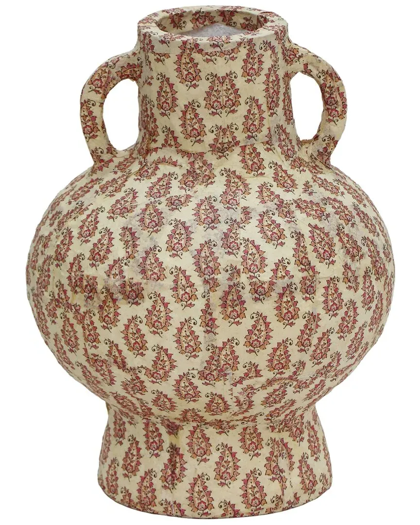 Cotton Mache Vase - Peach