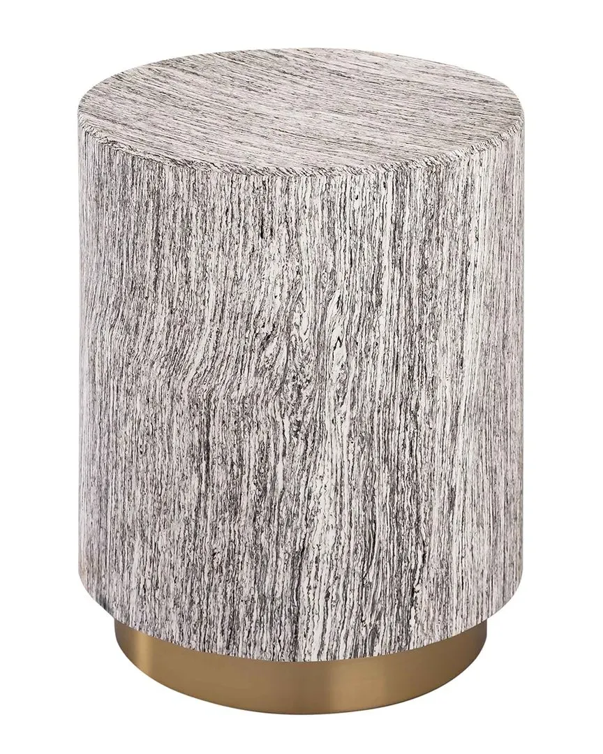 Dalhia Side Table - Gold, White Distress image