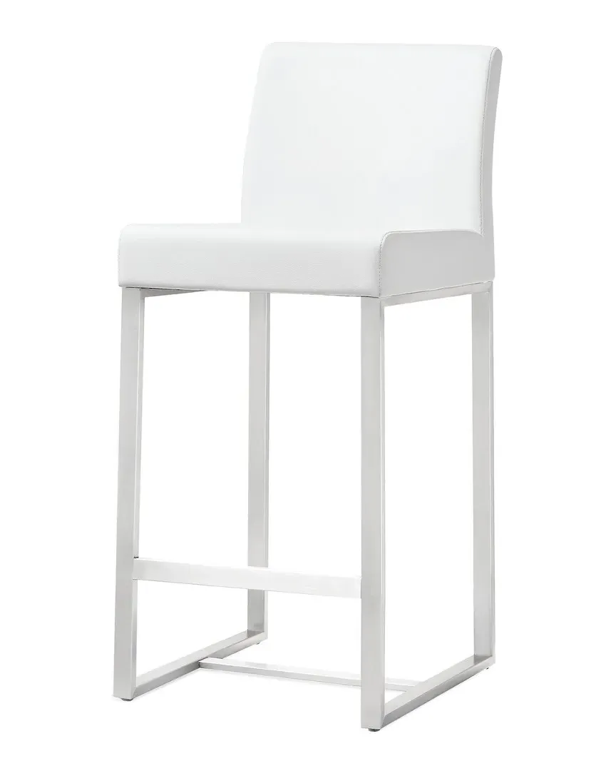 Denmark Set of 2 Counter Stools - White, Steel image