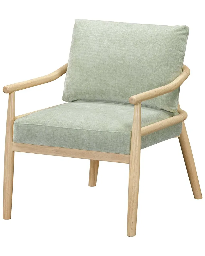 Dixie Chenille Velvet Accent Chair - Mint Green