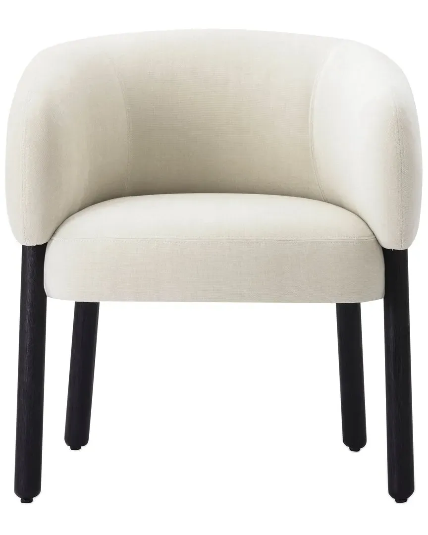 Foxy Basketweave Chenille Accent Chair - Cream