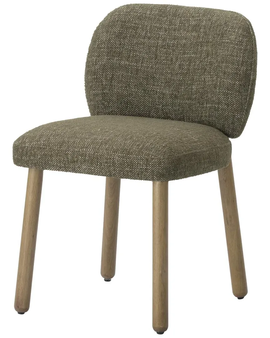 Foxy Textured Fabric Dining Chair - Olive Green image