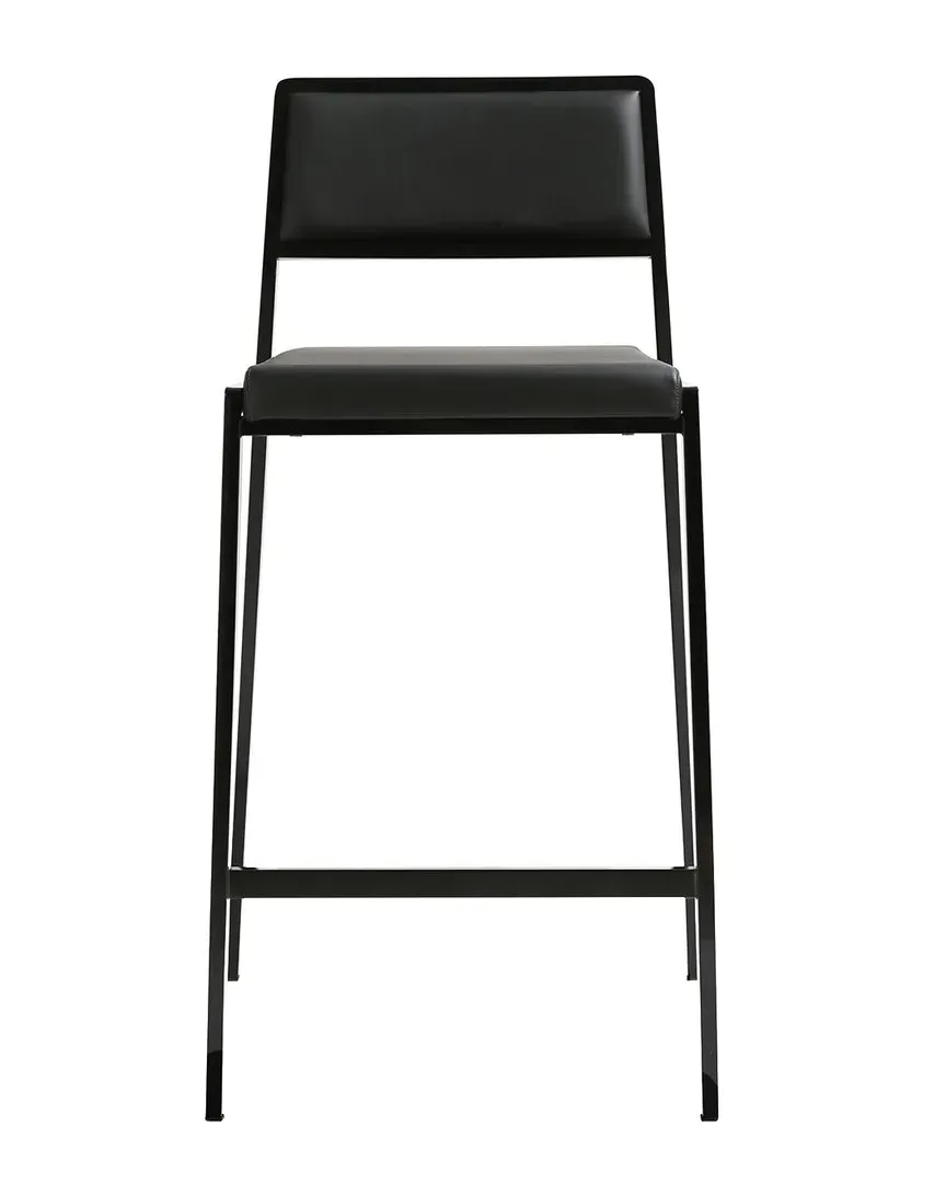 Gale Performance Vegan Leather Stackable Stool - Black image
