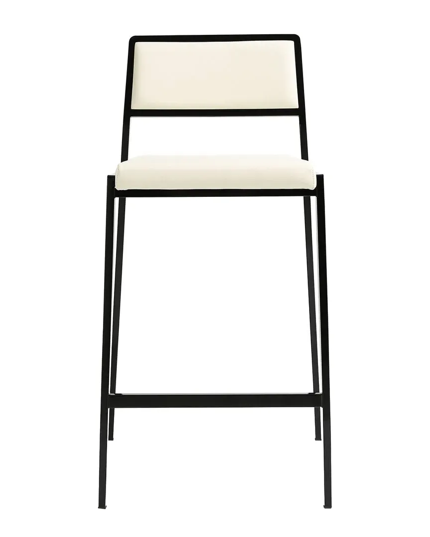 Gale Performance Vegan Leather Stackable Stool - Cream