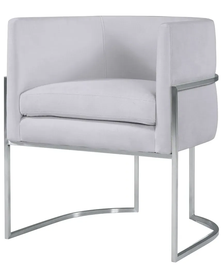 Giselle Dining Chair - Grey, Velvet
