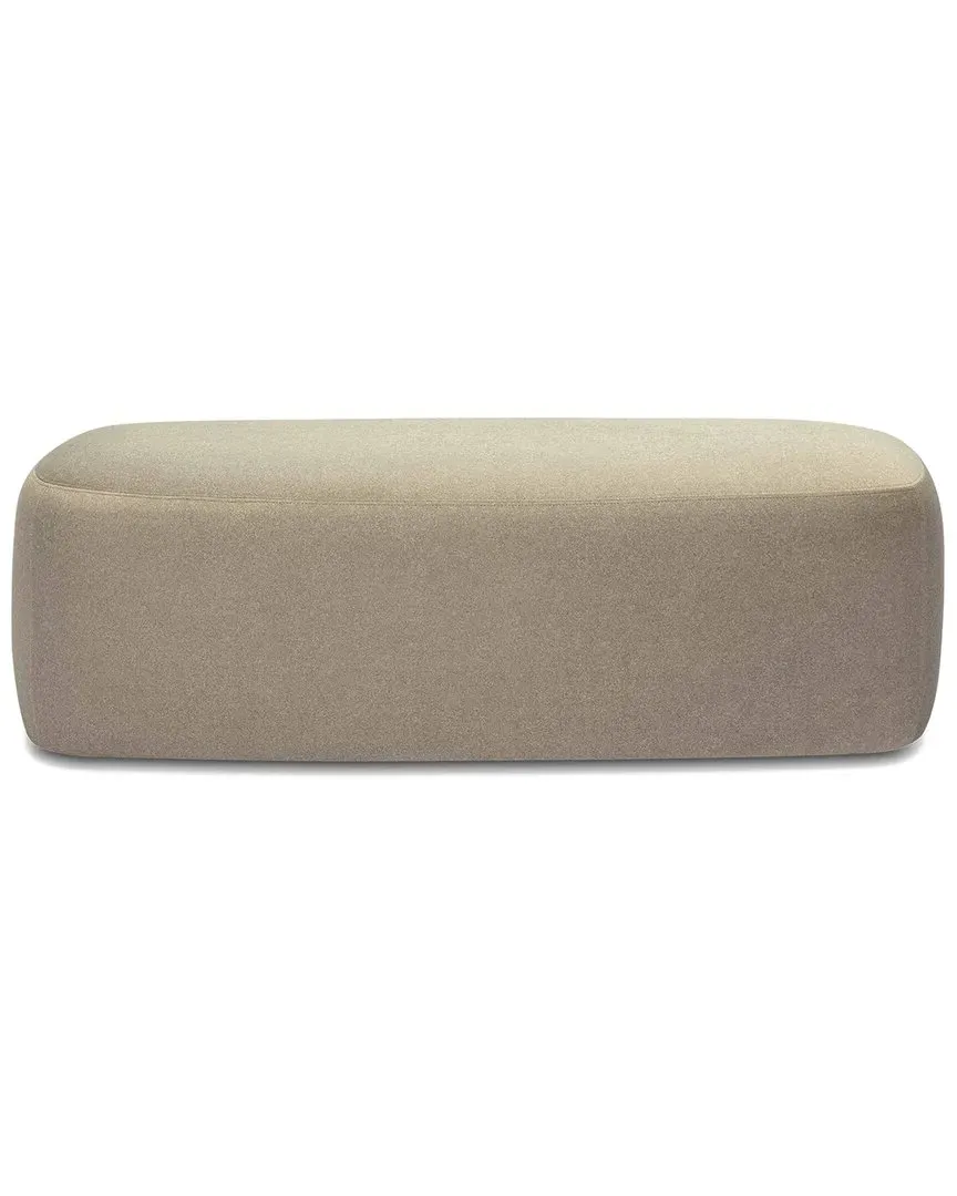 Graceland Faux Mohair Bench - Taupe