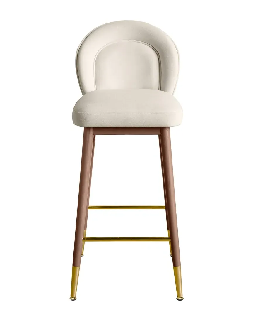 Hailey Velvet Barstool - Brown, Velvet
