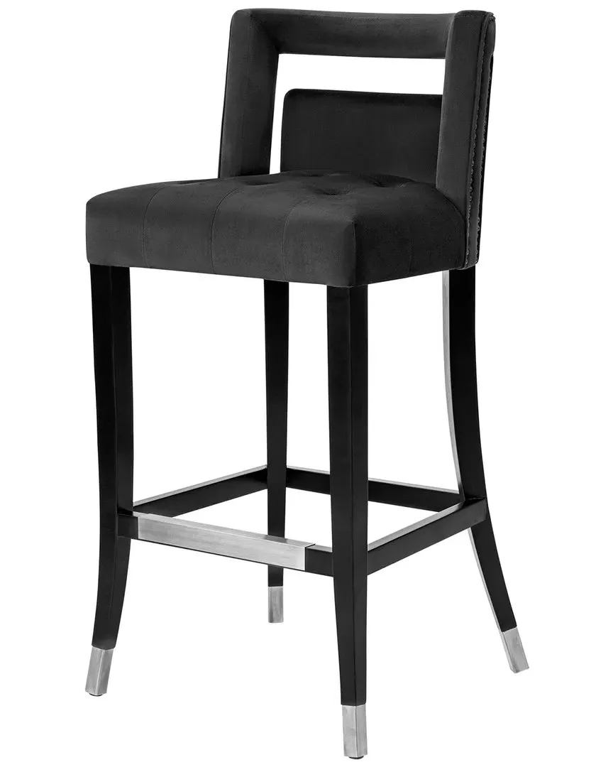 Hart Velvet Counter Stool - Black