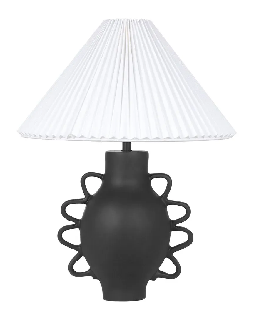 Hazza Pleated Table Lamp - Black, Iron image