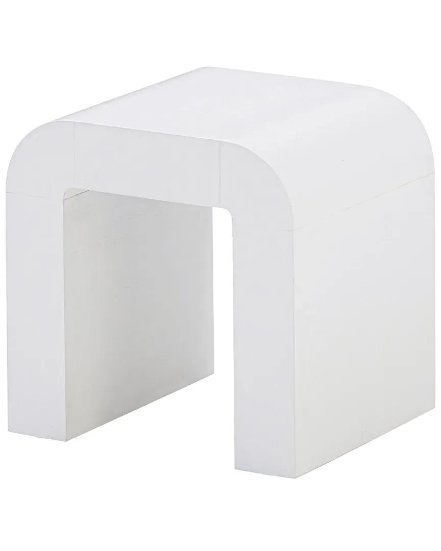 Hump Side Table - White, Wood Veneer