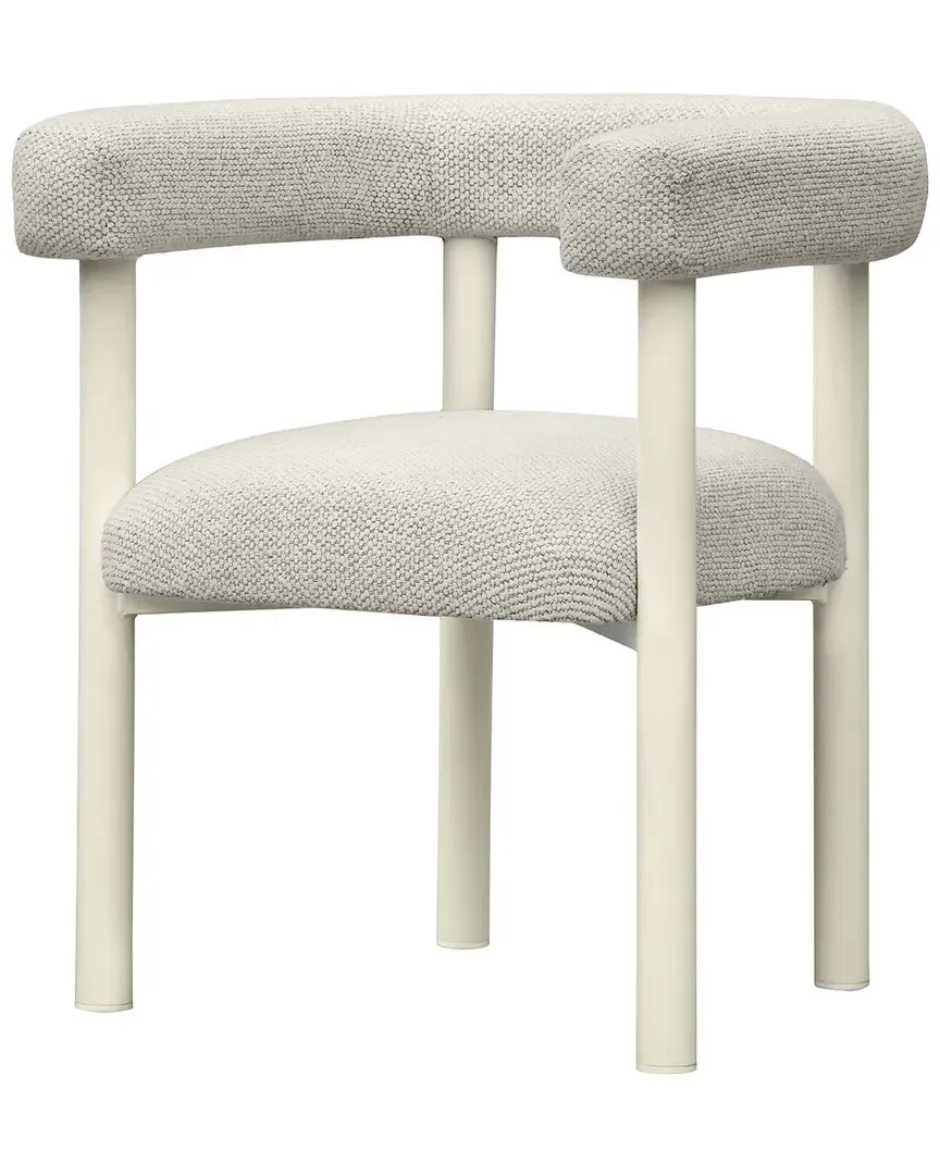 Jackie Outdoor Textured Dining Chair - Cream, Aluminum image