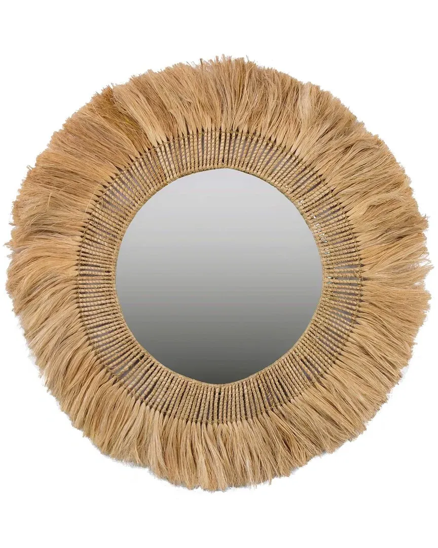 Karissa Round Mirror - Natural, Abaca image
