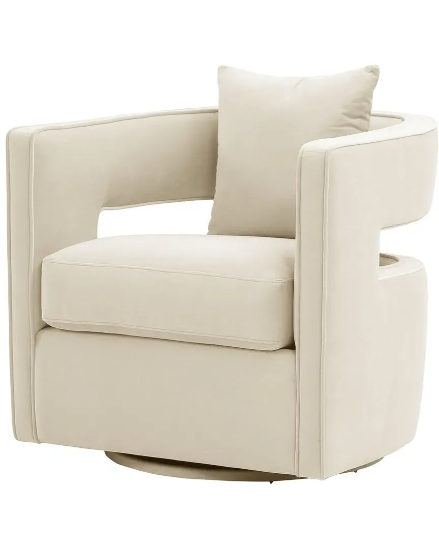 Kennedy Swivel Chair - Cream, Velvet image