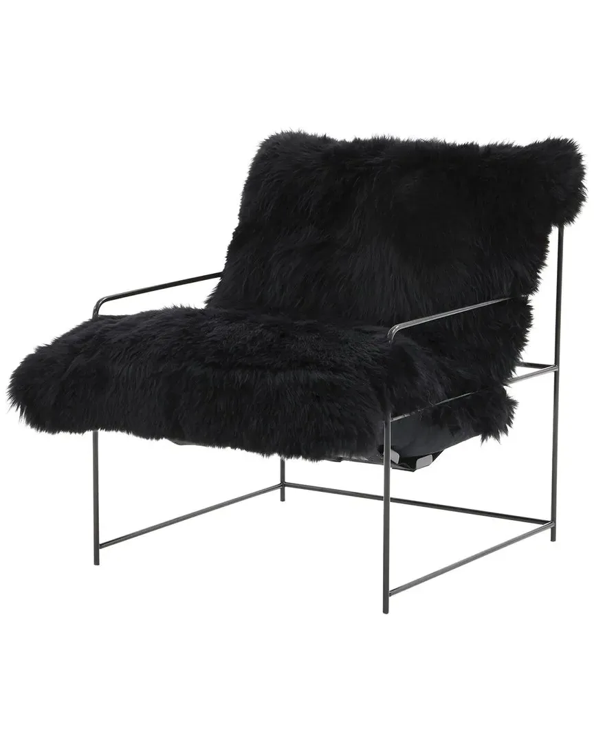 Kimi Sheepskin Chair - Black image