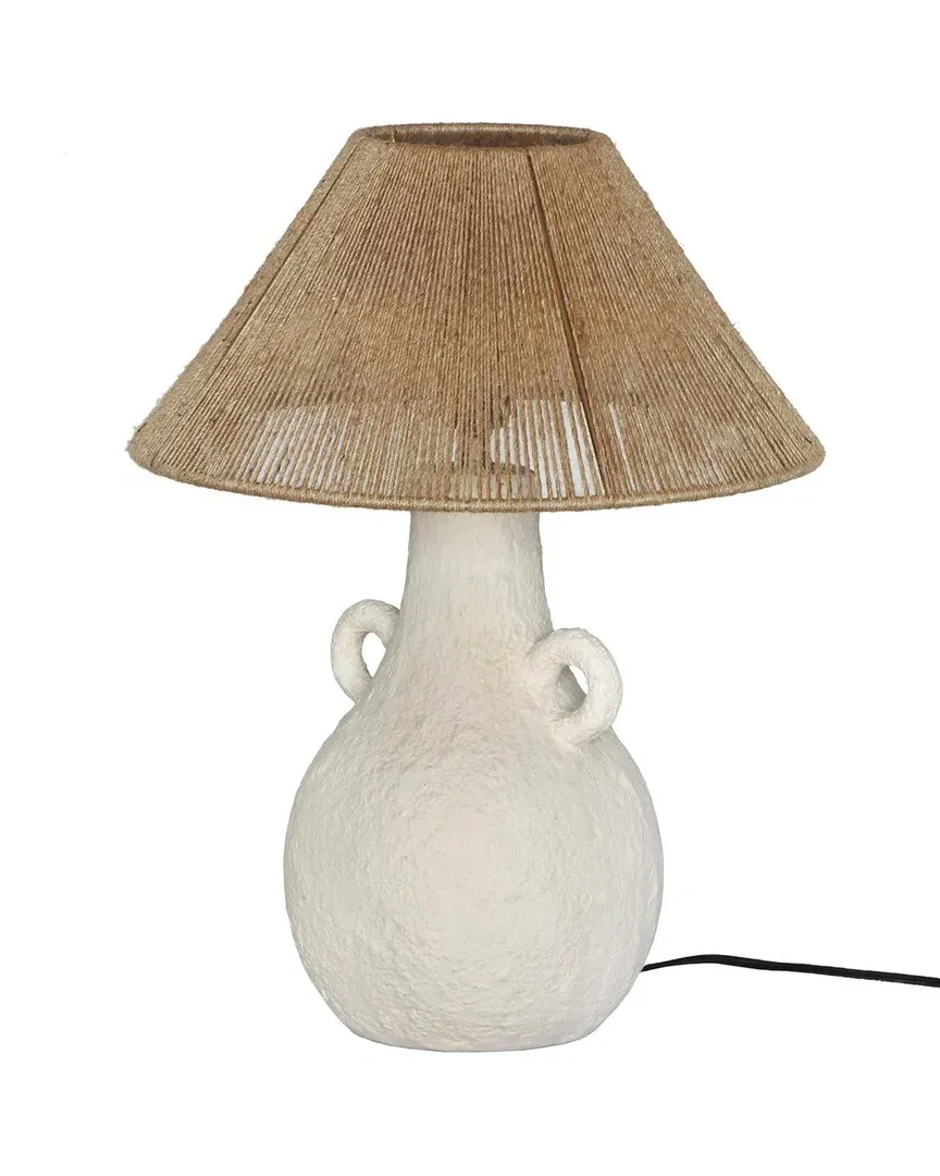 Lalit Ceramic Table Lamp - Natural, White image