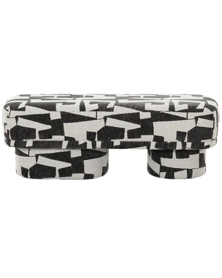 Lena Jacquard Bench - Black and White image