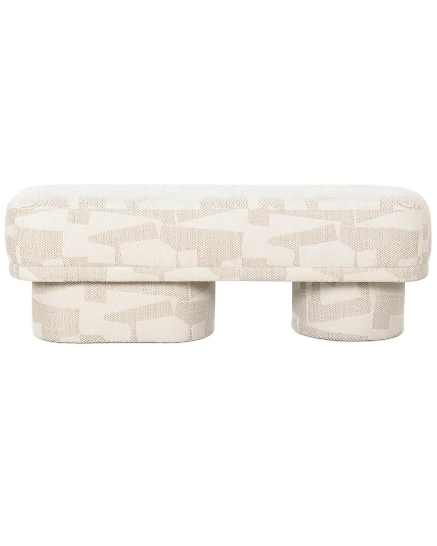 Lena Jacquard Bench - Cream