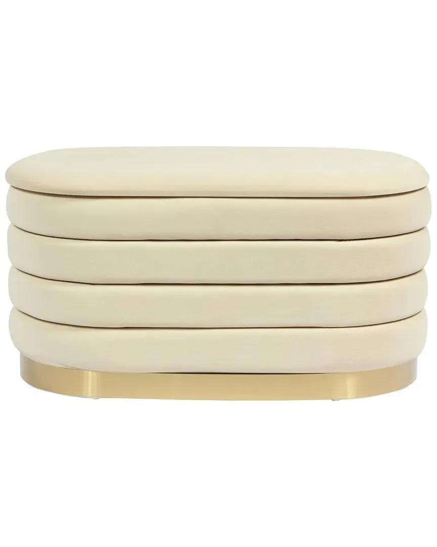 Lillian Storage Bench - Cream, Velvet