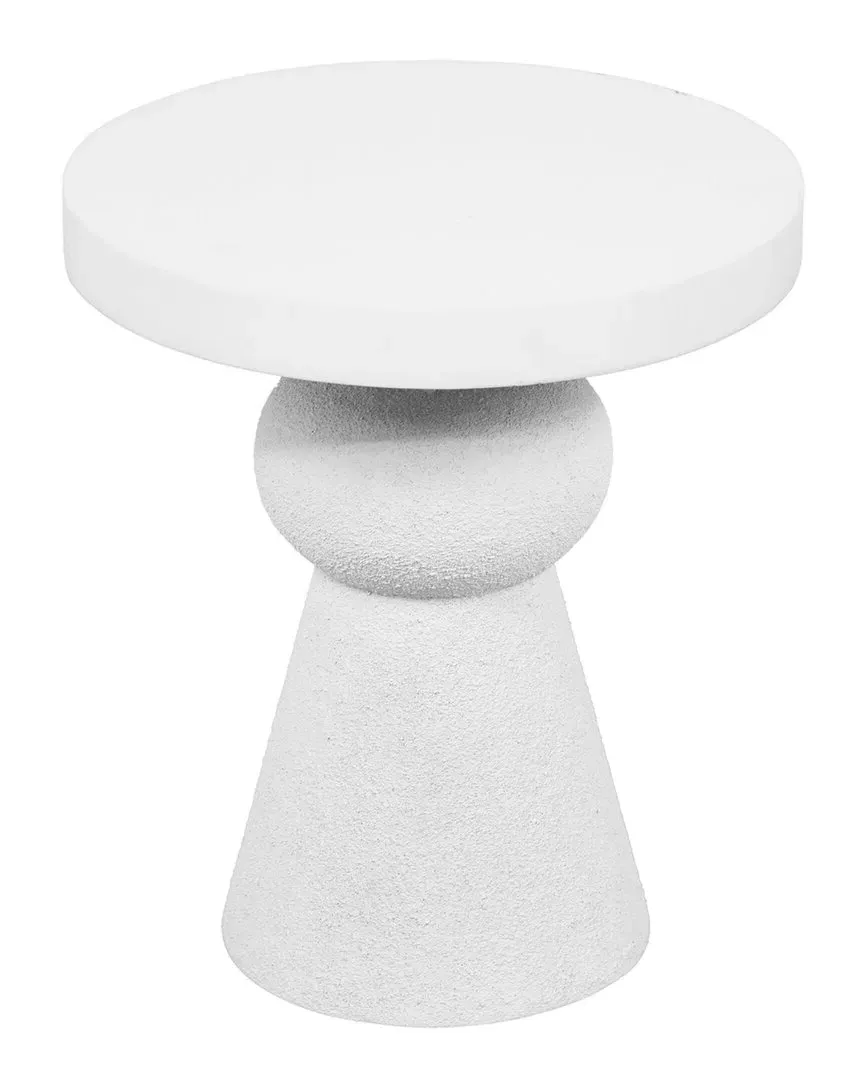 Lupita Round Side Table - White, Iron image