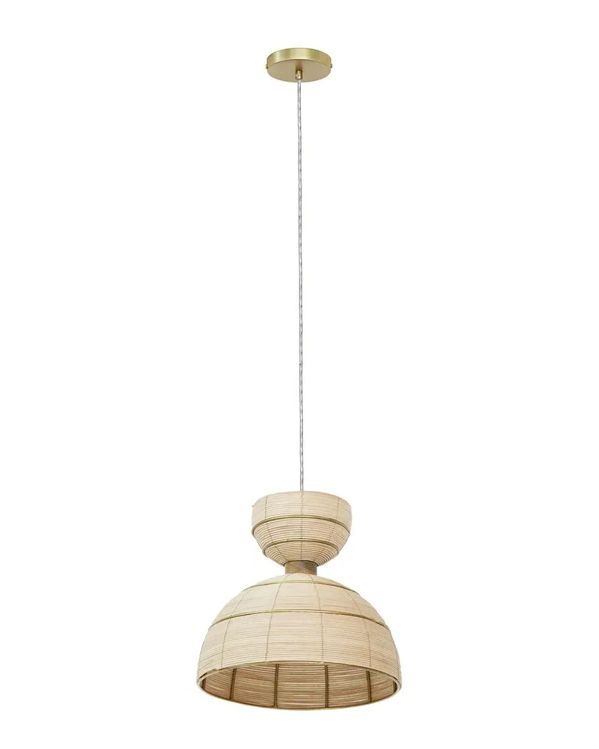 Lydia Hourglass Pendant Lamp - Natural, Rattan image