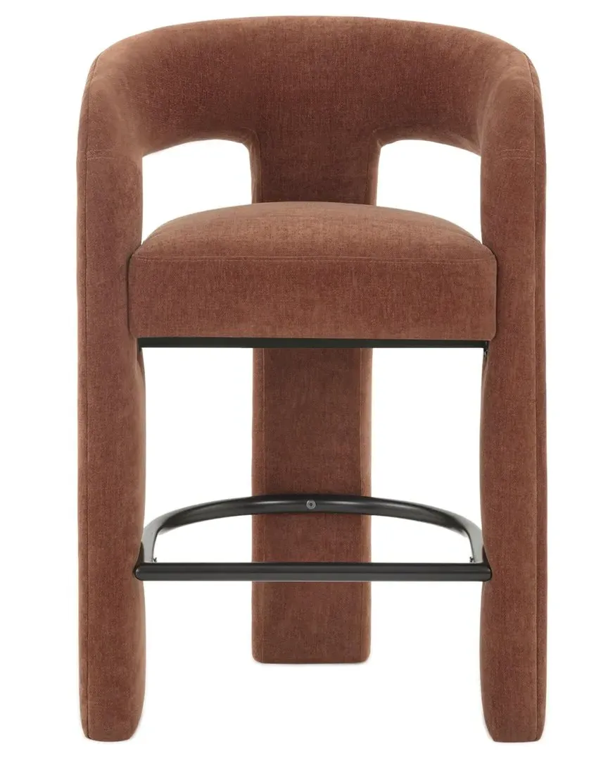 Malone Performance Chenille Counter Stool - Rust image