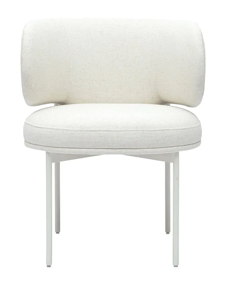 Maureen Dining Chair - Cream, Upcycled Linen image