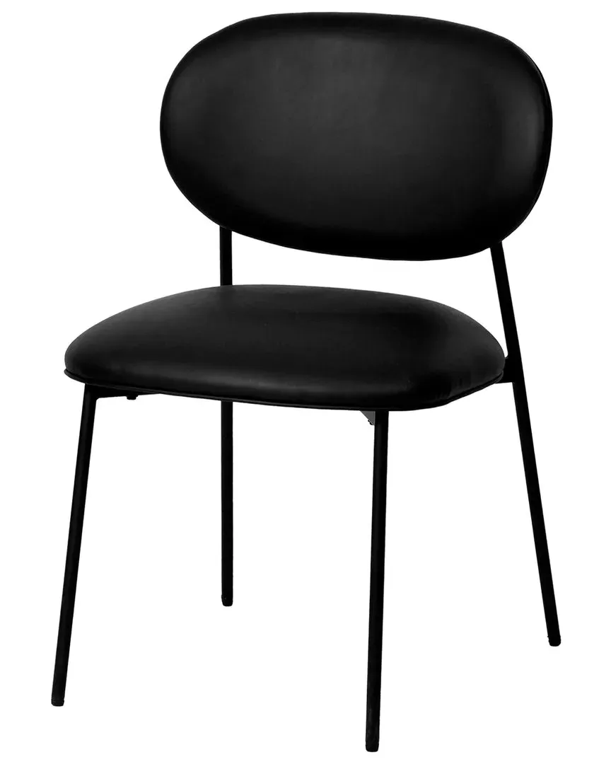 McKenzie Stackable Dining Chairs Set of 2 - Black image