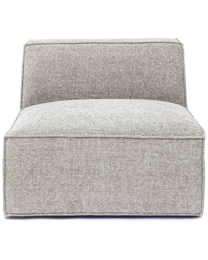 Mindy Armless Chair - Taupe, Chenille