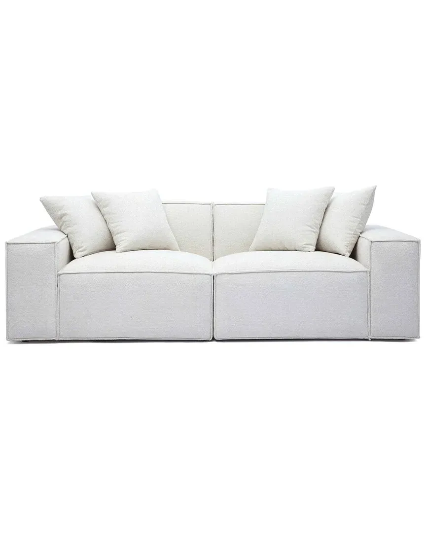 Mindy Modular Loveseat - Cream, Chenille image