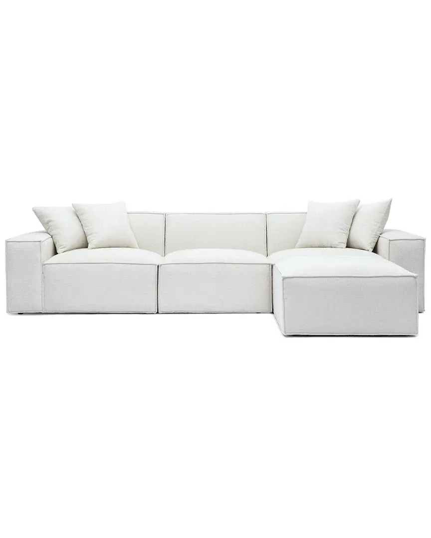 Mindy Modular Sectional - Cream, Chenille