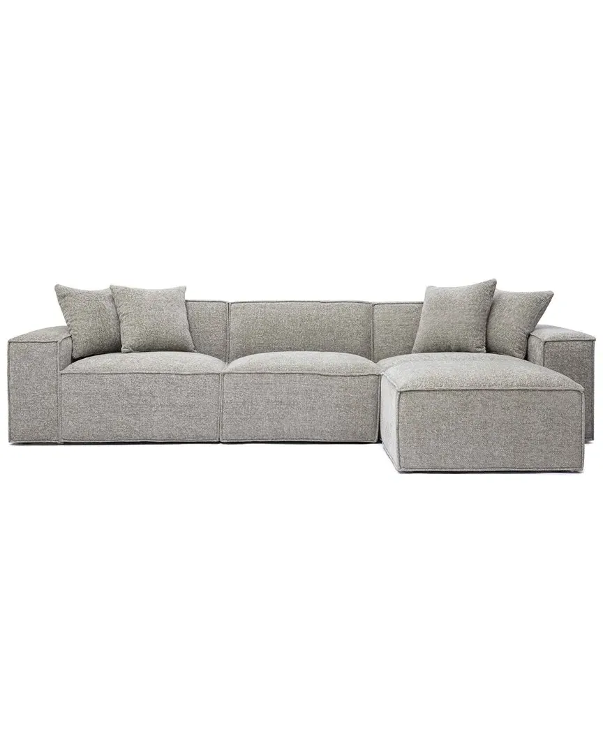 Mindy Modular Sectional - Taupe, Chenille